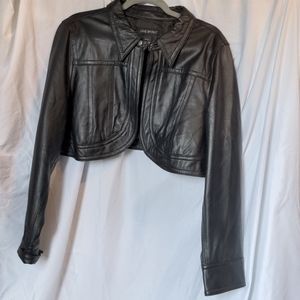 Lane Bryant Leather Cropped Jacket